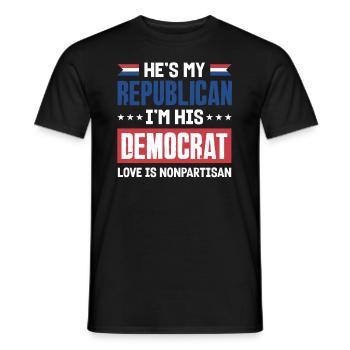 United In Love Unity Patriotic American - Männer T-Shirt - Schwarz - Vorne - AI Model Male 178 light (178cm)