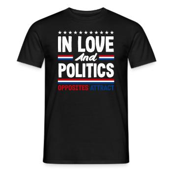 In Love And Politics Unity Patriotic American - Men's T-Shirt - black - Front - AI Model Male 178 light (178cm)