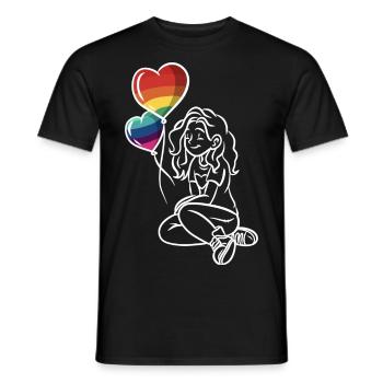 Celebrate Love Pridedesigncontest2024 - Männer T-Shirt - Schwarz - Vorne - AI Model Male 178 light (178cm)