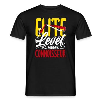 Meme Connoisseur Funny Wine Lover - Men's T-Shirt - black - Front - AI Model Male 178 light (178cm)