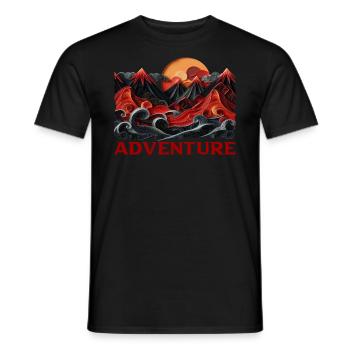 Adventure - Männer T-Shirt - Schwarz - Vorne - AI Model Male 178 light (178cm)