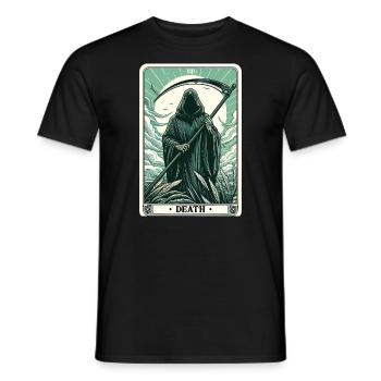 Tarotkarte Tod XIII, Tarot Karte Sensenmann - Männer T-Shirt - Schwarz - Vorne - AI Model Male 178 light (178cm)