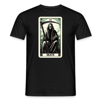 Tarotkarte Tod XIII, Tarot Karte Sensenmann - Männer T-Shirt - Schwarz - Vorne - AI Model Male 178 light (178cm)