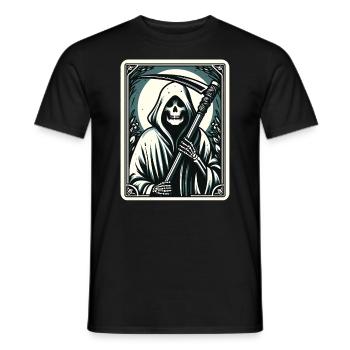 Tarotkarte Tod XIII, Tarot Karte Sensenmann - Männer T-Shirt - Schwarz - Vorne - AI Model Male 178 light (178cm)