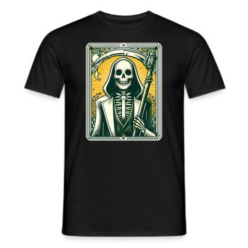 Tarotkarte Tod XIII, Tarot Karte Sensenmann - Männer T-Shirt - Schwarz - Vorne - AI Model Male 178 light (178cm)