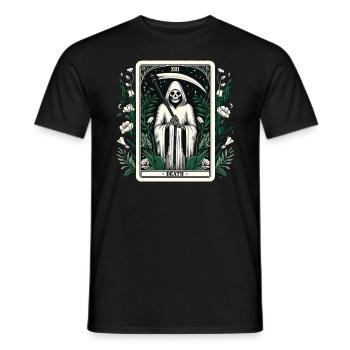 Tarotkarte Tod XIII, Tarot Karte Sensenmann - Männer T-Shirt - Schwarz - Vorne - AI Model Male 178 light (178cm)