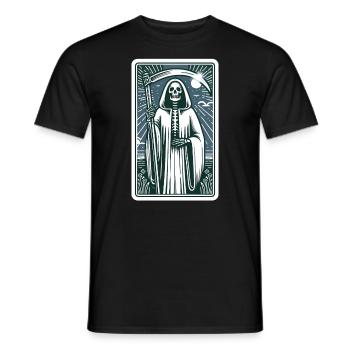 Tarotkarte Tod XIII, Tarot Karte Sensenmann - Männer T-Shirt - Schwarz - Vorne - AI Model Male 178 light (178cm)