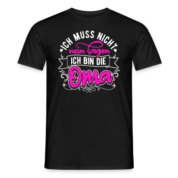 Grand-mère, grand-mère, je n’ai pas à dire non - T-shirt homme - noir - Devant - AI Model Male 178 light (178cm)