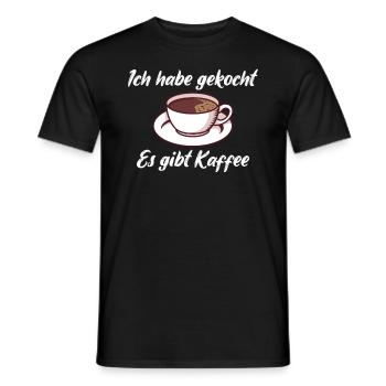 Coffee, Coffee Drinker Saying, Coffee Lover - Men's T-Shirt - black - Front - AI Model Male 178 light (178cm)