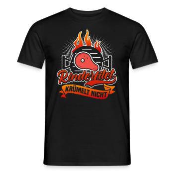 Grillen, Grill Rinderfilet Krümelt Nicht BBQ - Männer T-Shirt - Schwarz - Vorne - AI Model Male 178 light (178cm)