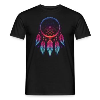 Amerikanische Ureinwohner Indigener Traumfänger - Männer T-Shirt - Schwarz - Vorne - AI Model Male 178 light (178cm)