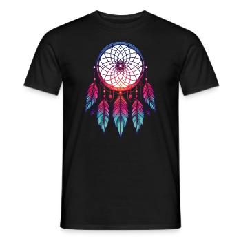 Amerikanische Ureinwohner Indigener Traumfänger - Männer T-Shirt - Schwarz - Vorne - AI Model Male 178 light (178cm)
