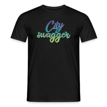 Design City Swagger - T-shirt homme - noir - Devant - AI Model Male 178 light (178cm)
