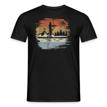 SUP Stand up paddling - Life is better on a board - Männer T-Shirt - Schwarz - Vorne - AI Model Male 178 light (178cm)
