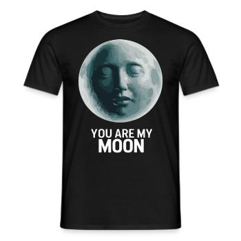 You Are My Moon für einen Mond Fan - Männer T-Shirt - Schwarz - Vorne - AI Model Male 178 light (178cm)