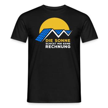 Photovoltaik Die Sonne schickt mir keine Rechnung - Männer T-Shirt - Schwarz - Vorne - AI Model Male 178 light (178cm)