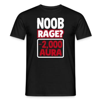 Noob Rage? -2000 aura - Männer T-Shirt - Schwarz - Vorne - AI Model Male 178 light (178cm)