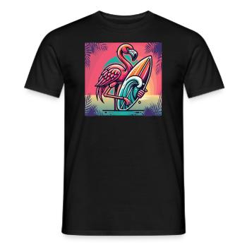 Reite Stilvoll Auf Den Wellen Mit Unserem Surf - Männer T-Shirt - Schwarz - Vorne - AI Model Male 178 light (178cm)