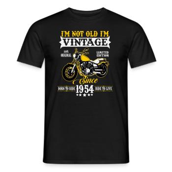 1954 Vintage Vintage Birthday Gift Motorcycle - Men's T-Shirt - black - Front - AI Model Male 178 light (178cm)