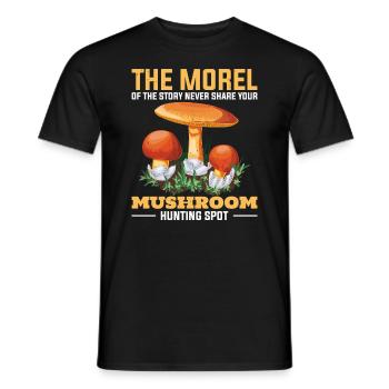 Places to pick mushrooms The morel of history - Men's T-Shirt - black - Front - AI Model Male 178 light (178cm)