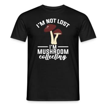 Orte Zur Pilzsuche, An Denen Ich Pilze Sammle - Männer T-Shirt - Schwarz - Vorne - AI Model Male 178 light (178cm)