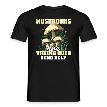 Lieux de chasse aux champignons qui conquièrent les champignons - T-shirt homme - noir - Devant - AI Model Male 178 light (178cm)