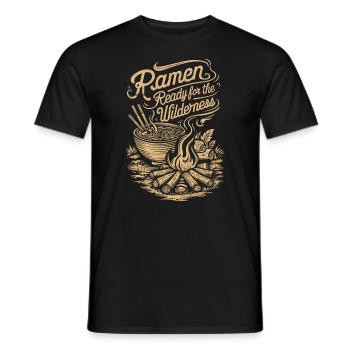 Camping Amateurs de Ramen - T-shirt homme - noir - Devant - AI Model Male 178 light (178cm)