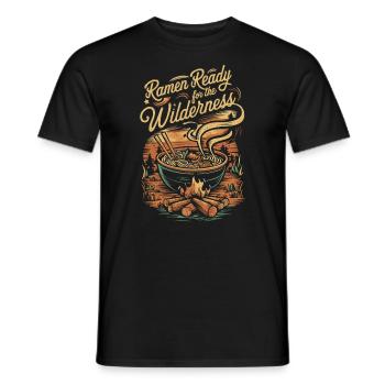 Camping Amateurs de Ramen - T-shirt homme - noir - Devant - AI Model Male 178 light (178cm)