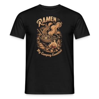 Camping Amateurs de Ramen - T-shirt homme - noir - Devant - AI Model Male 178 light (178cm)