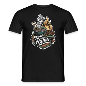 Camping Amateurs de Ramen - T-shirt homme - noir - Devant - AI Model Male 178 light (178cm)