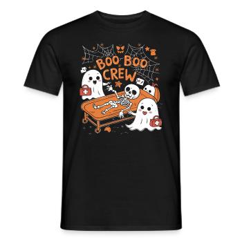 Boo Crew Halloween Nurse Ghost Skeleton Funny - Männer T-Shirt - Schwarz - Vorne - AI Model Male 178 light (178cm)