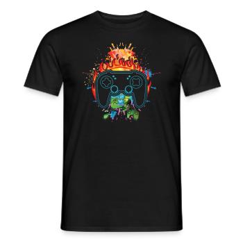Gaming-legende Ich Habe Mein Spiel Unterbrochen, - Männer T-Shirt - Schwarz - Vorne - AI Model Male 178 light (178cm)