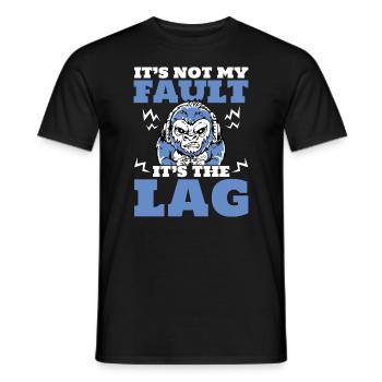 Play Controller Gaming "es Ist Nicht Meine Schuld, - Männer T-Shirt - Schwarz - Vorne - AI Model Male 178 light (178cm)