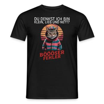 You think I'm small, sweet and nice? Fun - Men's T-Shirt - black - Front - AI Model Male 178 light (178cm)