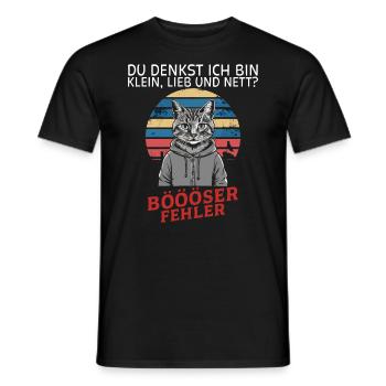 You think I'm small, sweet and nice? Fun - Men's T-Shirt - black - Front - AI Model Male 178 light (178cm)