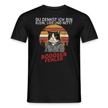 You think I'm small, sweet and nice? Fun - Men's T-Shirt - black - Front - AI Model Male 178 light (178cm)