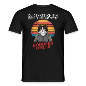 You think I'm small, sweet and nice? Fun - Men's T-Shirt - black - Front - AI Model Male 178 light (178cm)