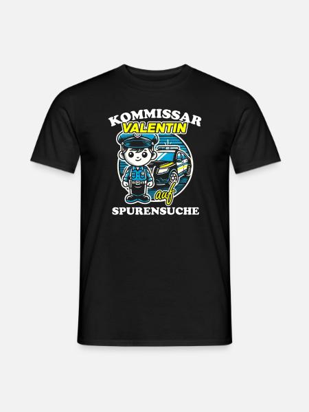 Kommissar Valentin Spurensuche - Männer T-Shirt - Schwarz