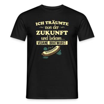 Vegane Bratwurst - Männer T-Shirt - Schwarz - Vorne - AI Model Male 178 light (178cm)