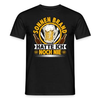 Bier Spruch, Sonnen Brand, Bierliebhaber - Männer T-Shirt - Schwarz - Vorne - AI Model Male 178 light (178cm)