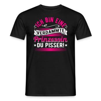 Sarcasm, I'm a princess, sarcastic - Men's T-Shirt - black - Front - AI Model Male 178 light (178cm)