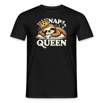 Détendez-vous avec notre Nap Queen Sloth - T-shirt homme - noir - Devant - AI Model Male 178 light (178cm)