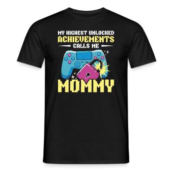 Play Controller Gaming My Highest Unlocked - Männer T-Shirt - Schwarz - Vorne - AI Model Male 178 light (178cm)