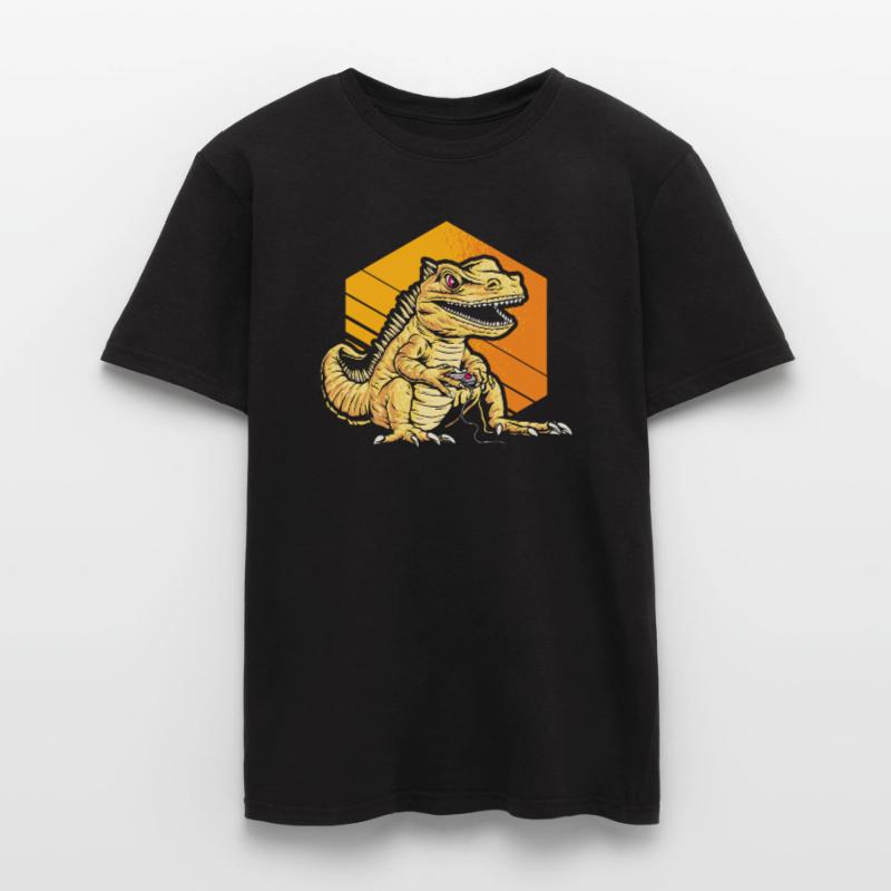 Spiele Controller Gaming Rex Dino Mit Controller Männer T-Shirt