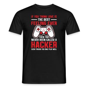 Play Controller Gaming Liebe Ist Das Beste Gefühl - Männer T-Shirt - Schwarz - Vorne - AI Model Male 178 light (178cm)