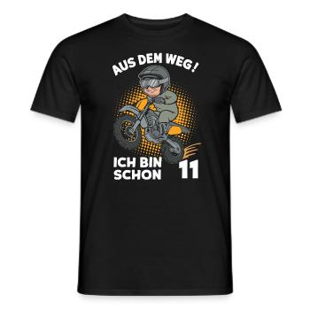 Dégagez! J’ai déjà 11 ans fête d’anniversaire d’enfants - T-shirt homme - noir - Devant - AI Model Male 178 light (178cm)