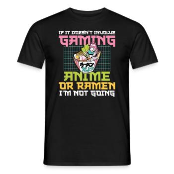 Play controller gaming, gaming, anime or - Men's T-Shirt - black - Front - AI Model Male 178 light (178cm)
