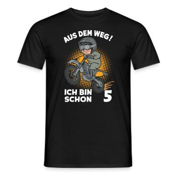 Out of the way! I'm already 5 children's birthday - Men's T-Shirt - black - Front - AI Model Male 178 light (178cm)