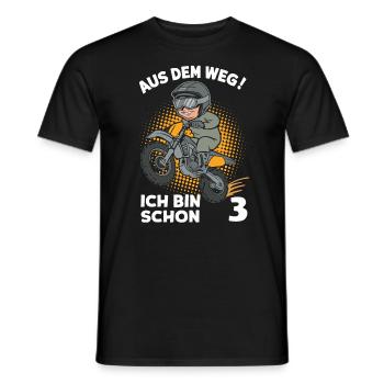 Out of the way! I'm already 3 children's birthday parties - Men's T-Shirt - black - Front - AI Model Male 178 light (178cm)