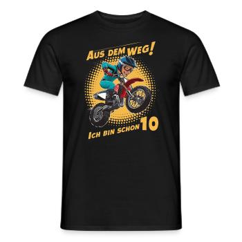 Dégagez! J’ai déjà 10 ans d’anniversaire - T-shirt homme - noir - Devant - AI Model Male 178 light (178cm)